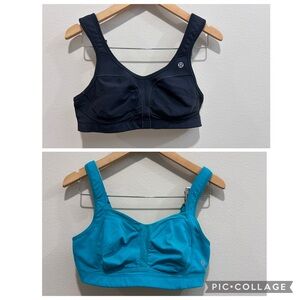 lululemon athletica, set of 2 Tata Tamer Black/Teal Sports Bras, 32D